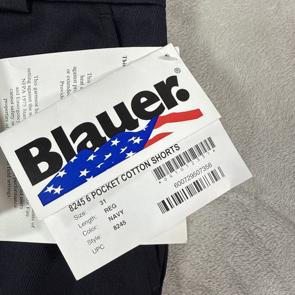 Blauer 8245 5 Pocket Cotton Cargo Shorts Men's Size 31 Navy Blue 10" Inseam - Picture 4 of 7